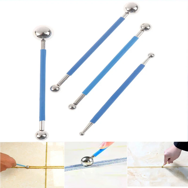 

8 Sizes Double steel pressed ball ceramic tile grout sealant repairing tool set diy Floor Wall Gap Scraping Molding Balls Sticks