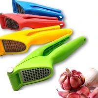 stainless steel manual garlic grinder shredder juicer with plastic rubber colorful promotion