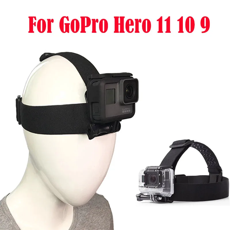 

Action Camera Adjustable Head Strap Mount for GoPro Hero 11/10/9/8/7 DJI Osmo Action 3 2 SJCAM Xiaoyi Yi 4k Cameras Accessories