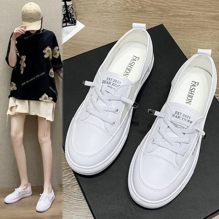 

Осенняя женская обувь, модная новинка, женская кожаная обувь, женская дышащая повседневная обувь на красивой плоской подошве, белая спортив...