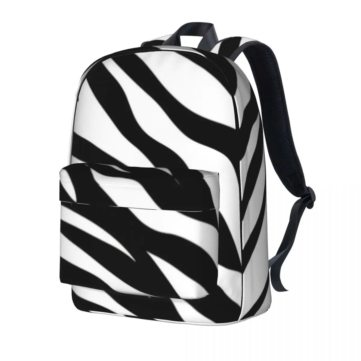 

Zebra Design Backpack Black And White Stripes Outdoor Backpacks Women Men Elegant School Bags High Quality Pattern Rucksack