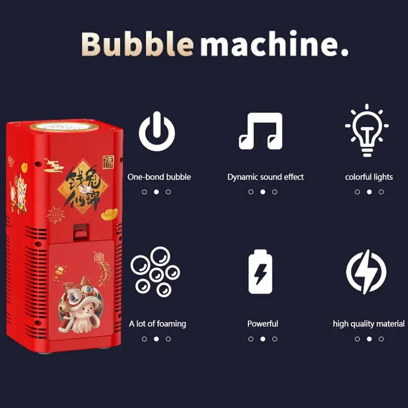 Electric Bubble Blower 12 Hole Fireworks Bubble Machine Portable Bubble Machine With Light Sound Birthday Gift Popular Toys 2023 images - 6