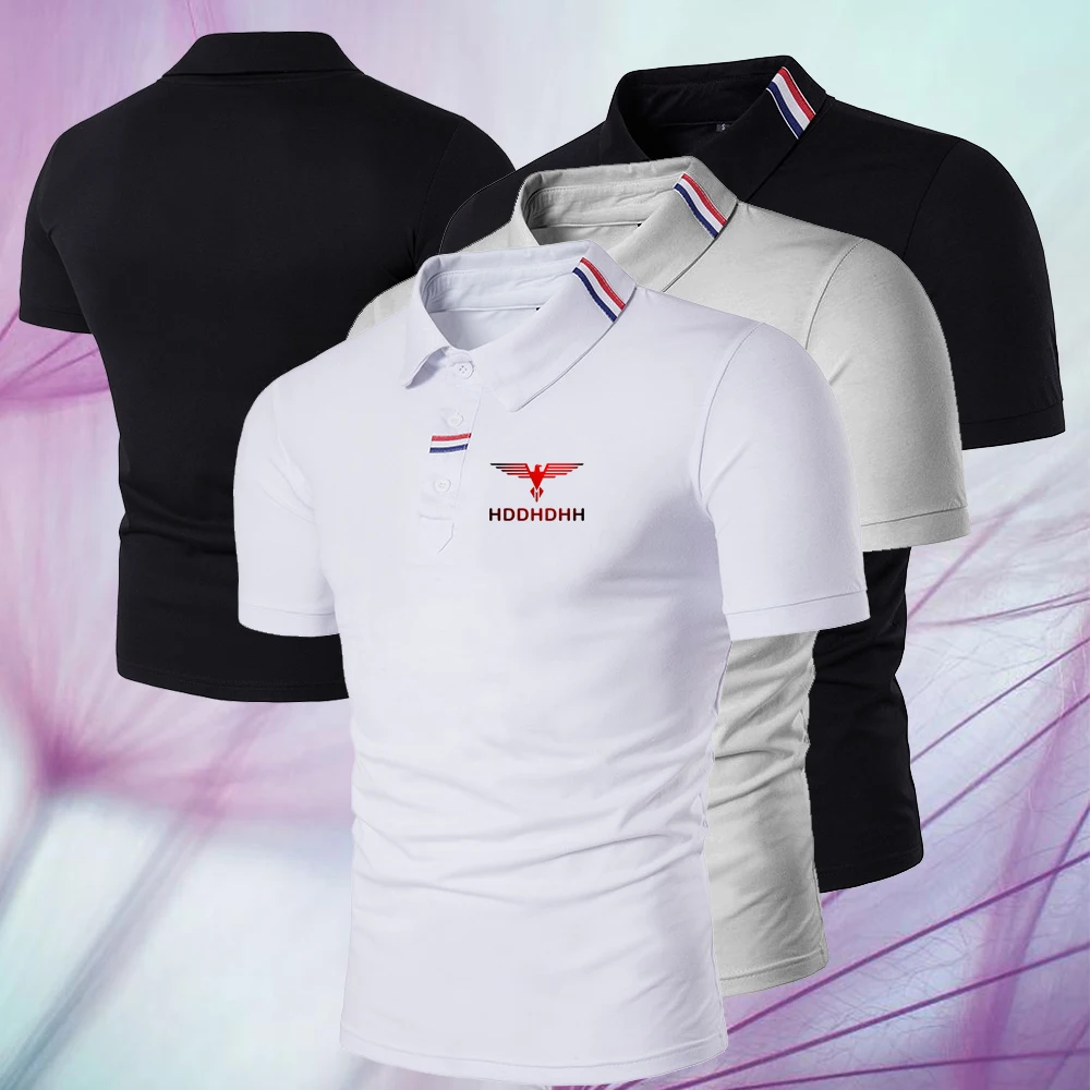 

HDDHDHH Brand Print Summer New Polo Shirts Short Sleeves Male Tops Casual Sport T-Shirts Tee
