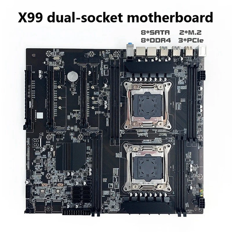 Материнская плата X99 с двумя разъемами + 512 Гб NVME SSD DDR4 16 ECC ОЗУ кабель SATA PCI-E 16X LGA 2011