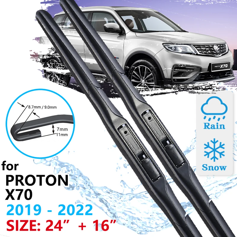 

Car Front Wiper Blades For Proton X70 2019 2020 2021 2022 Brushes Windscreen Screen Cleaning Windshield Windows Car Accessories