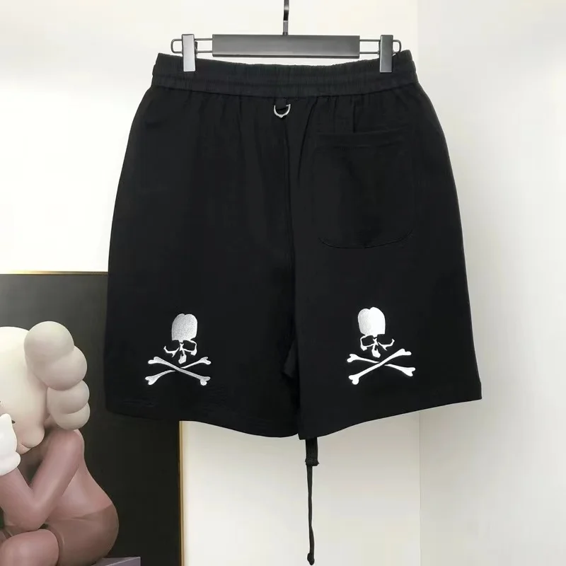 

2023 Mastermind Japan Sports Shorts Double Skull Pattern With Lace-up Summer MMJ Men's Black Casual Pants