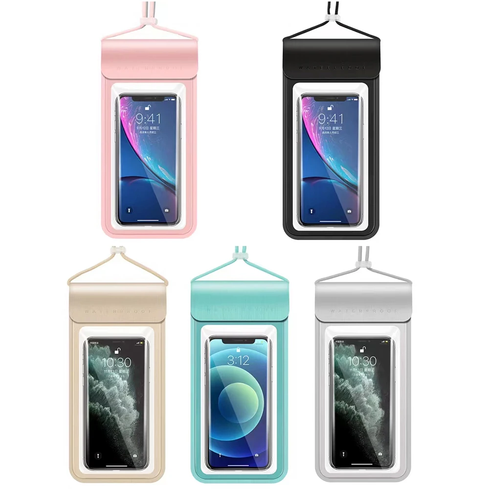 Водонепроницаемая сумка для телефона iPhone 16 Pro Max Plus дайвинга с ремешком