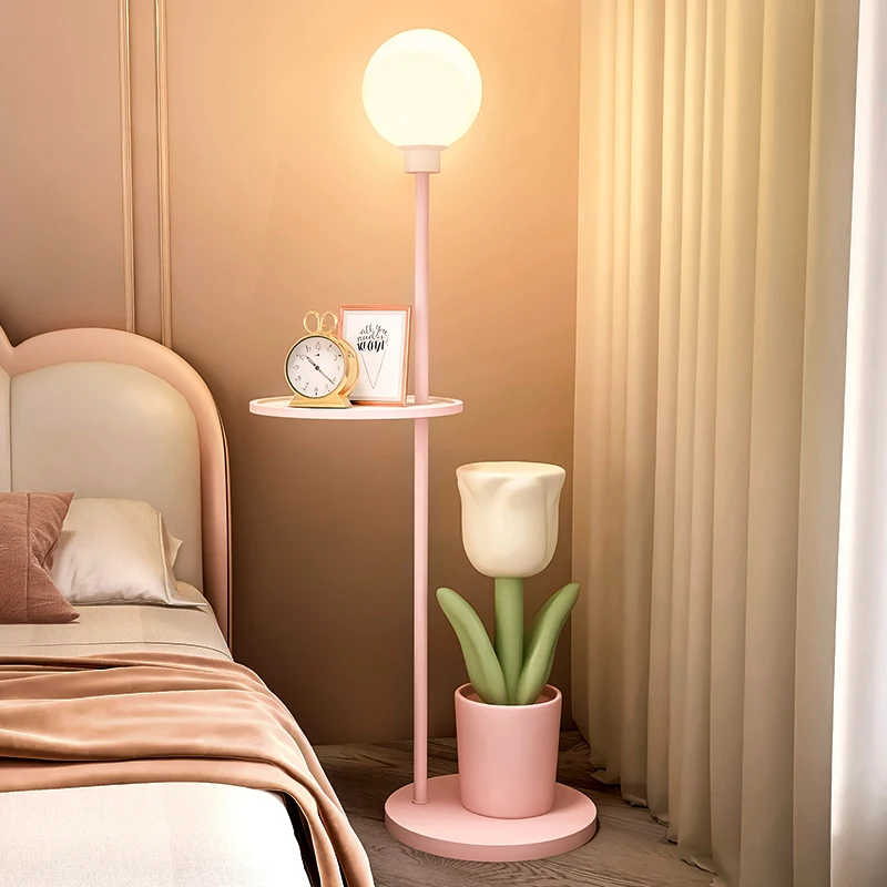 

Home Decor Tulip bedside Table Floor lamp Household Furnishing Articles Living Room TV Cabinet Flowers Sculpture Decoration Gift