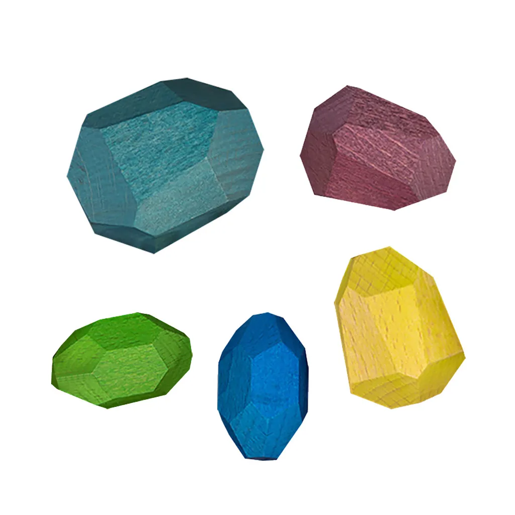 

Building Toy toy Stacking Wooden Rainbow kids Stone Game for Creative Block Education