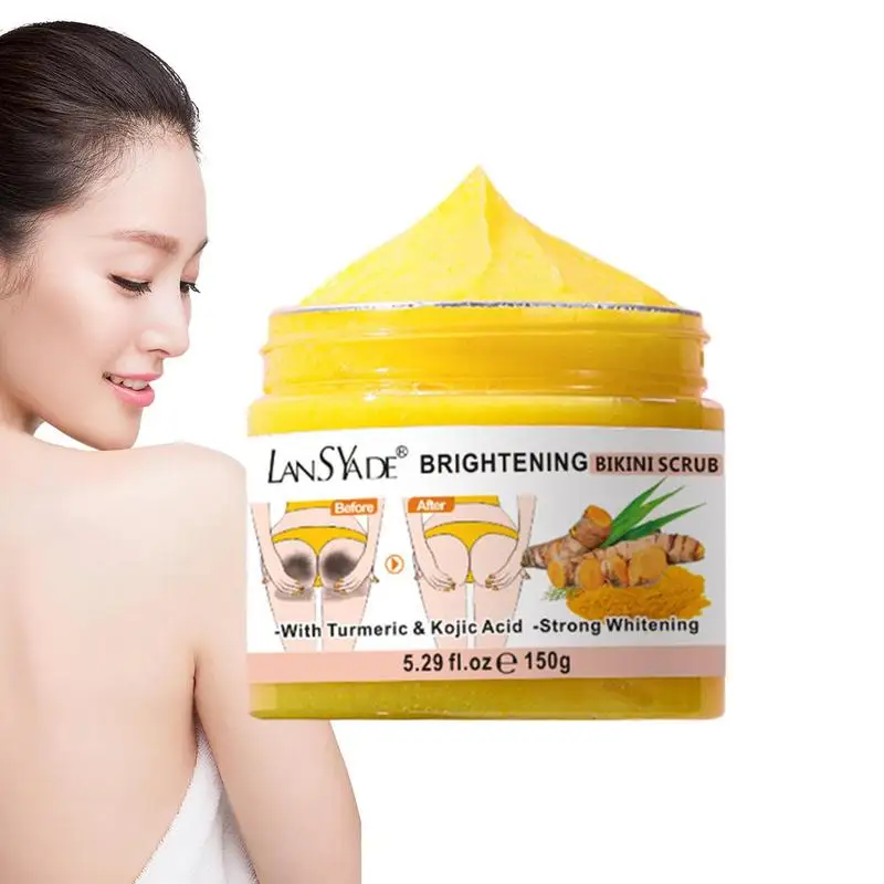 

Brightening Body Scrub Turmeric Privates Intimate Skin Lightener 5.3oz Gentle Undiluted Natural Rejuvenating Moisturizing Body