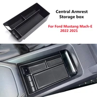 for ford mustang mach e 2021 2022 central armrest storage box abs car center console armrest organizer tray auto accessories