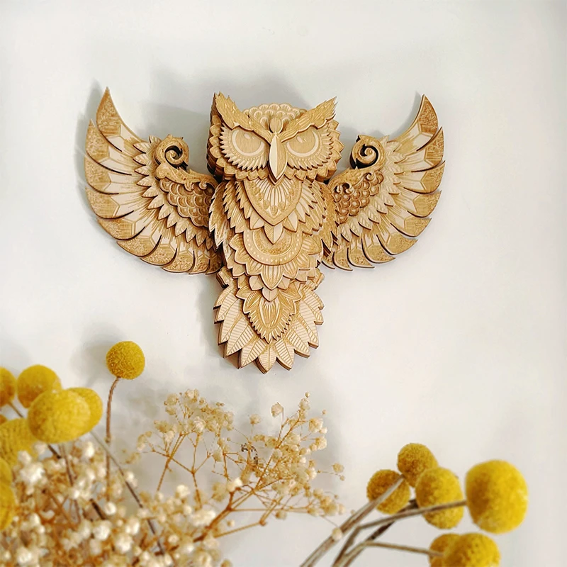 

Jigsaw Wooden Wall Decoration Wooden Wall Hanging Owl Wooden Wall Decoration Cute Owl Pendant Room Ornament Wooden Crafts