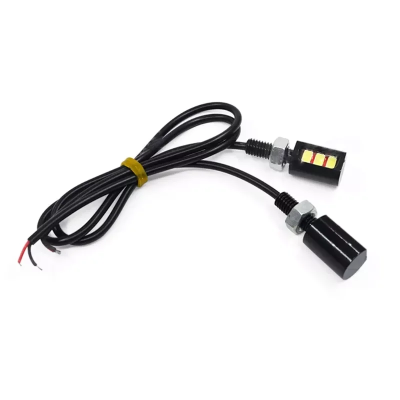 

Turn Signal Lights Motorcycle Indicators Blinker Amber Light 2Pcs LED Car Licence Plate Number Light