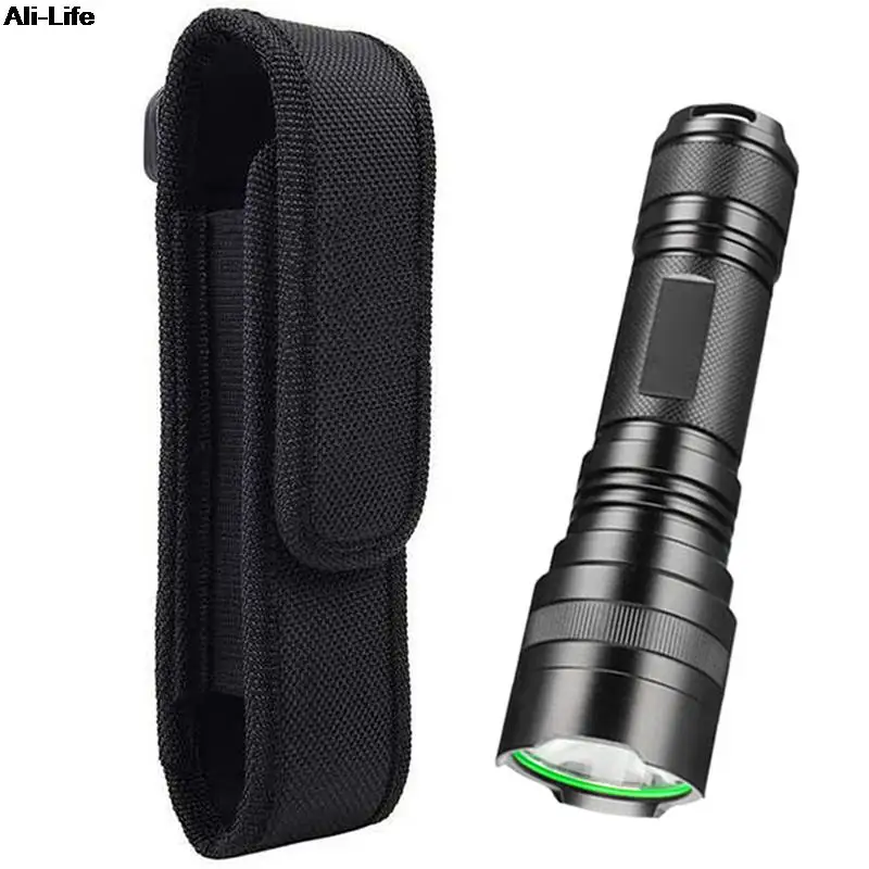 

Nylon Waist Belt Hunting Bags Tactical Military 360 Degrees Rotatable Flashlight Pouch Outdoor Hunting Camping Hiking Multitool