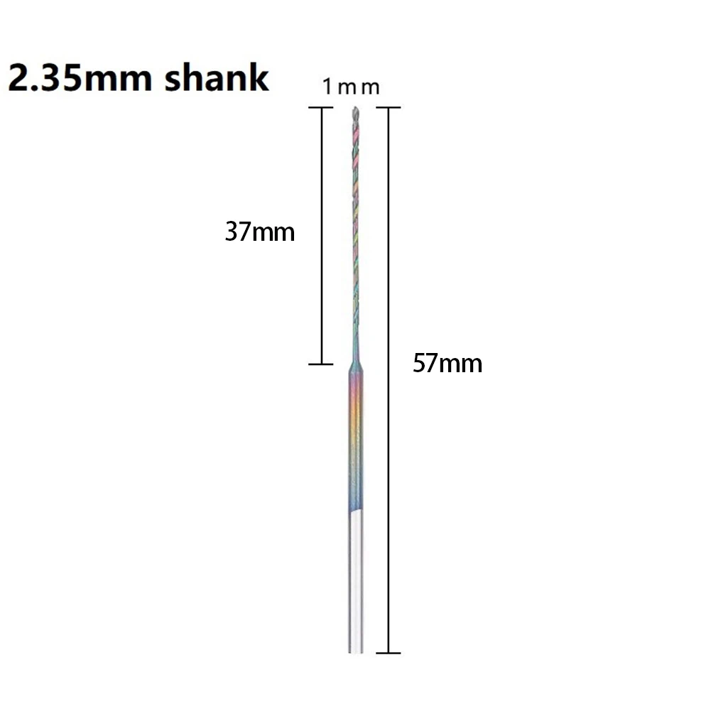 

0.8-2mm Quenched Drill Bit 2.35mm Shank Twist Drill Bit Lengthen Bead Punching Needle For 204 Teeth Electronic Engraving Machine