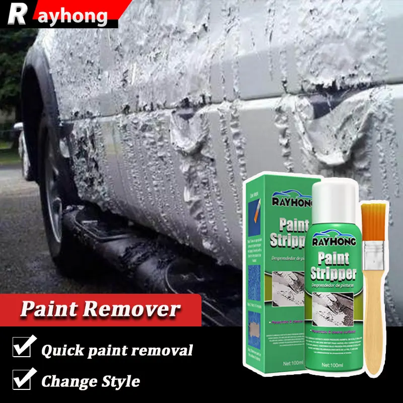 

100ml Paint Remover Car Paint Stripper For Auto Marine Paint Wall Graffiti Correction Removal Quick Peeling Paint With Brush