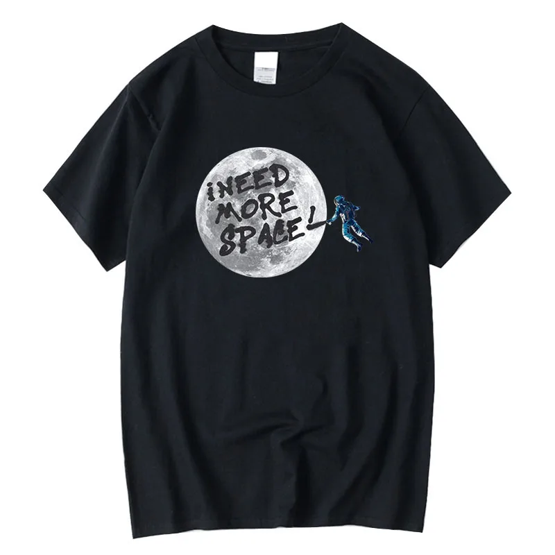 

XIN YI Men's T-shirt High Quality 100% Funny Astronaut Printing T-shirt Summer Casual Cool Loose O-neck T Shirt for Men Male Top
