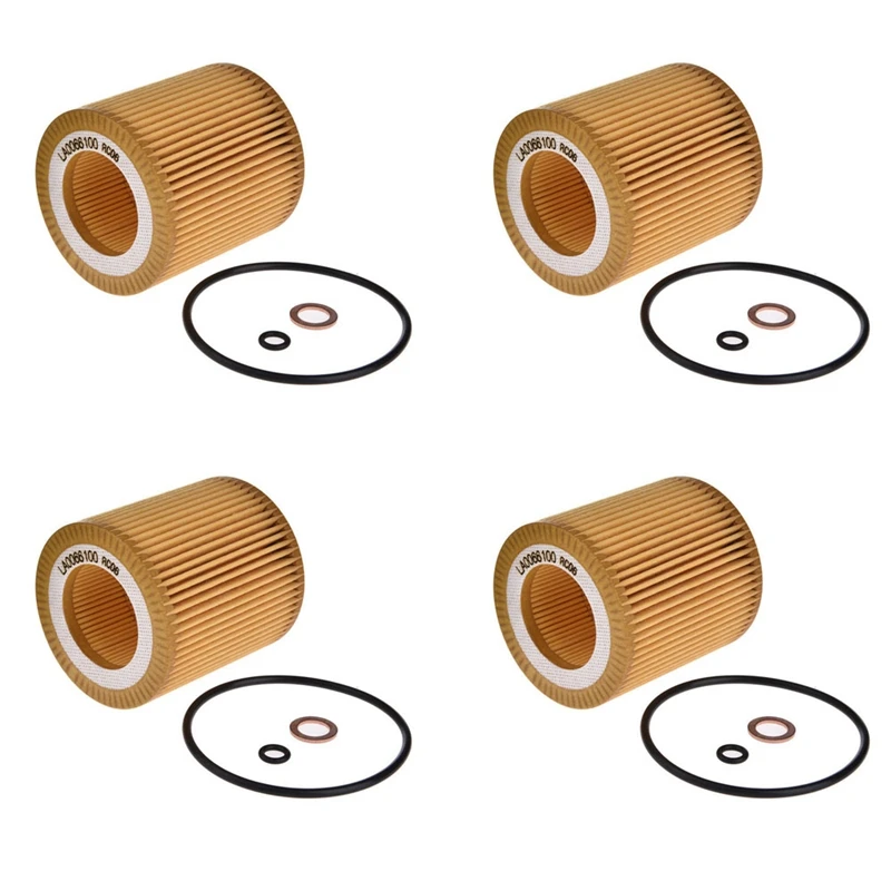 

4X Engine Oil Filter Hu816x For Bmw E60 E82 E88 E90 E92 E93 09106015 11427541827