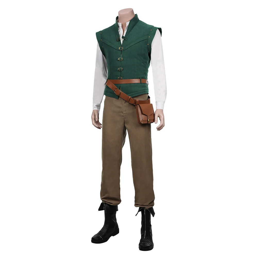 В НАЛИЧИИ Tangled Flynn Rider Prince Outfit Униформа Косплей Костюм Хэллоуин
