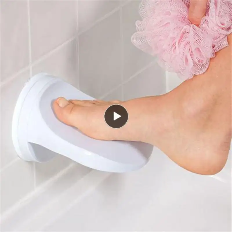 

Removable Bathroom Bath Pedal Non Slip Suction Cup Step Bathroom Shower Foot Rest White Shower Accessories No Punching Plastic