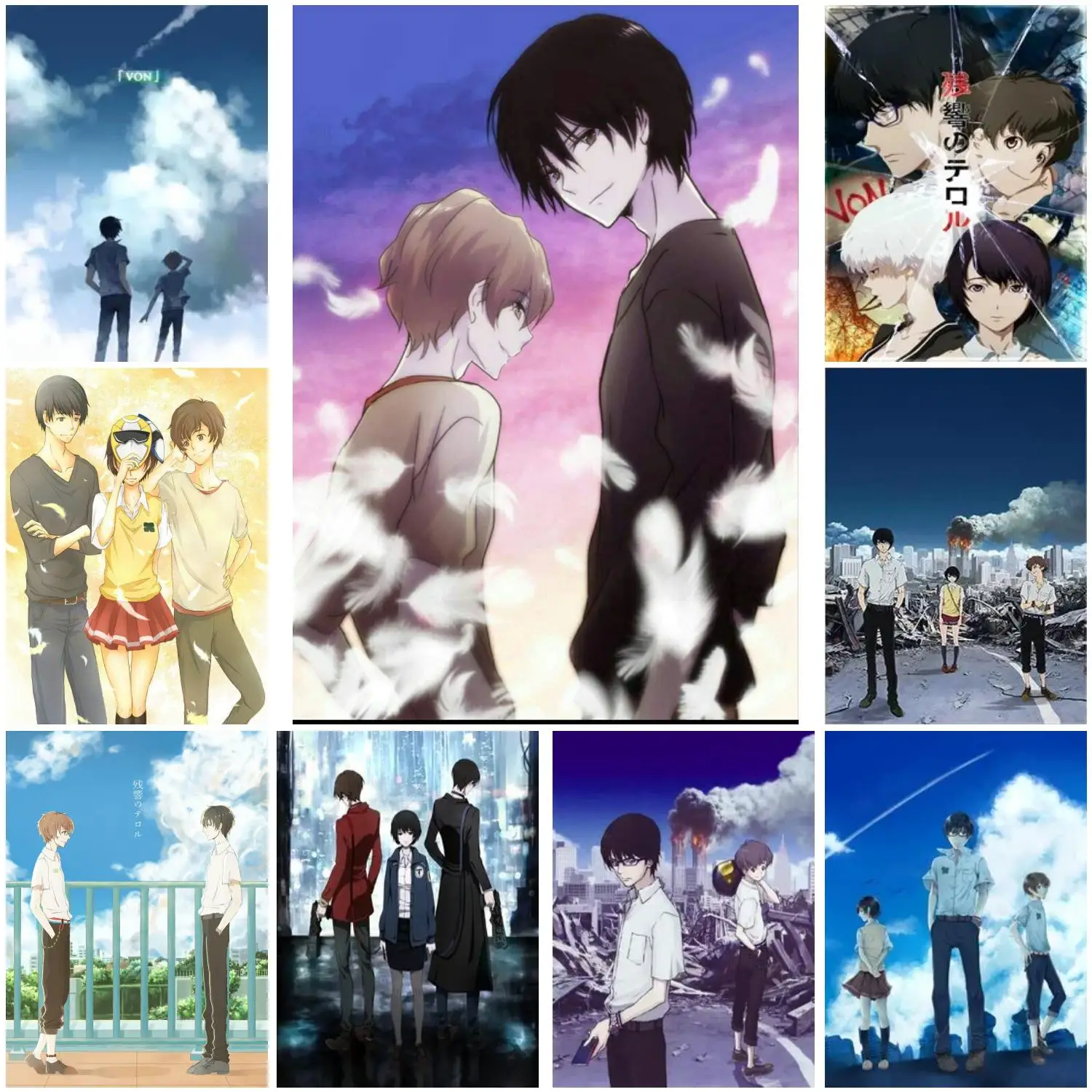 Постер манга zankyou без ужасов настенный художественный постер на холсте для