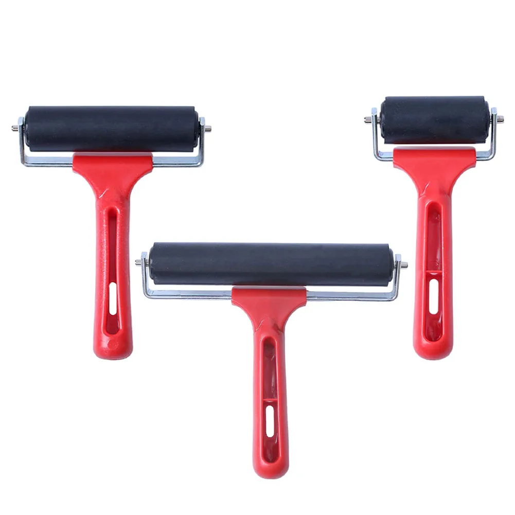 

Rubber Roller Painting Tool High Quality Polypropylene Rollers With Self-Lubricating Nylon Bearings Hardware Red Paint Rollers