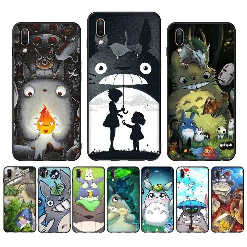 

Cartoon Happy Totoro Phone Case for Samsung A51 A30s A52 A71 A12 for Huawei Honor 10i for OPPO vivo Y11 cover