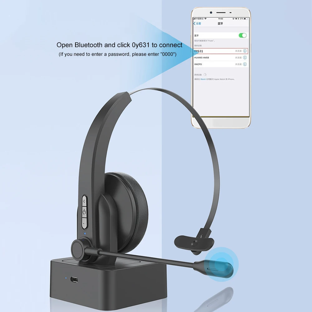 Bluetooth-гарнитура с регулируемым углом беспроводная ручная связь зарядной базой
