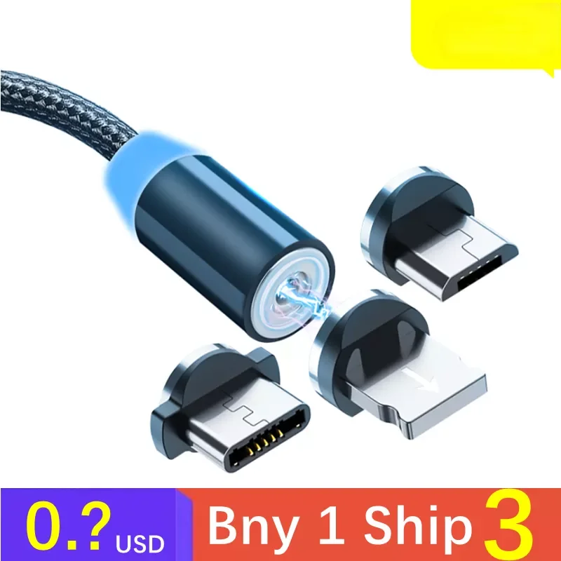 

2M Micro USB Type C Charger For Android Phones Fast Charging Magnet Charge Cord 12 11 Pro XS Max