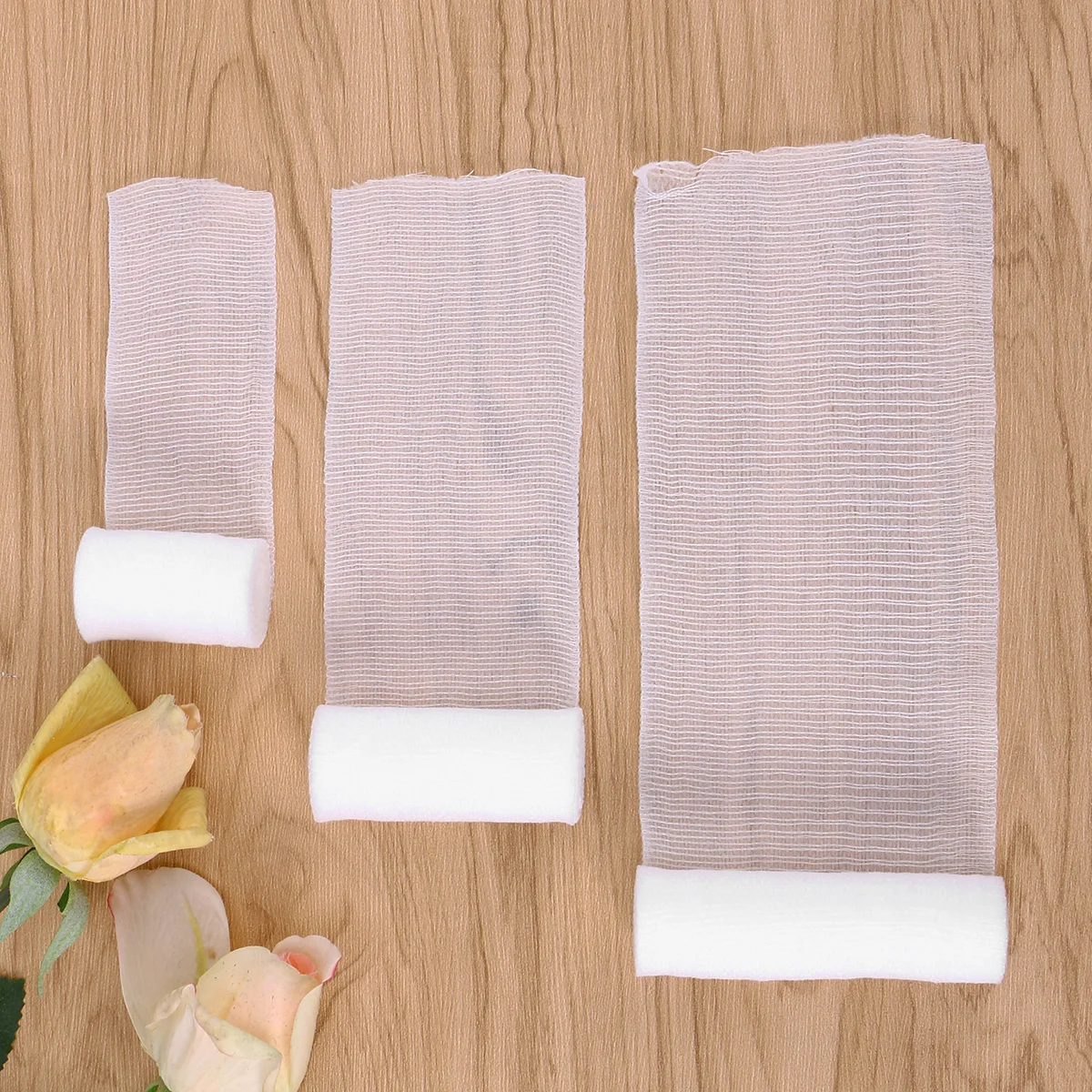 

3 Rolls Bandages Gauze Rolls 4 Inch Sterile Wound Care Elastic Gauze Bandage Rolls Tape Bandage Wrap Tape