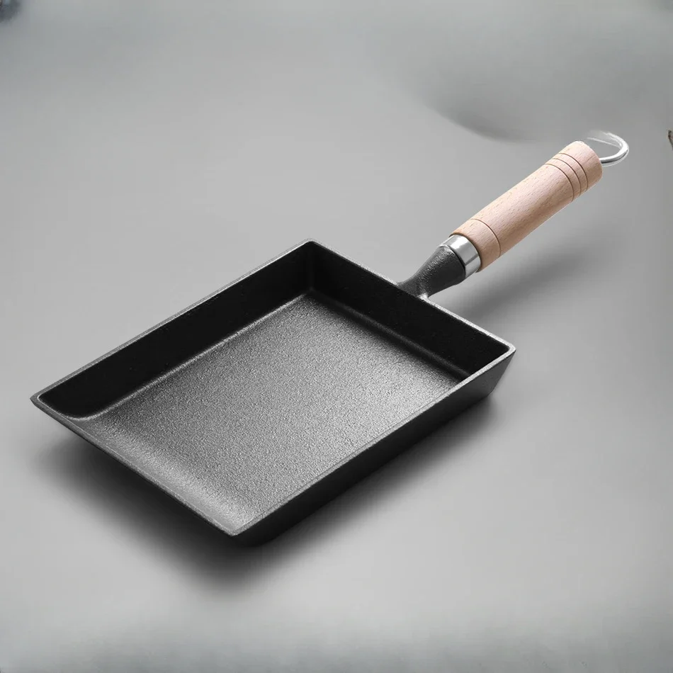 Yuzi жареная сковорода чугунный завтрак яичный рулон толстый мини