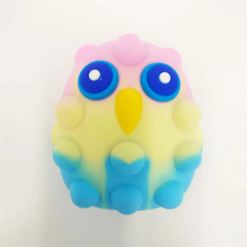 

Cute 3D Owl Dinosaur Pop Fidget Squishy Reliver Stress Toys Push Bubble Antistress Adult Kids Play Girls Toys Simple Dimple New