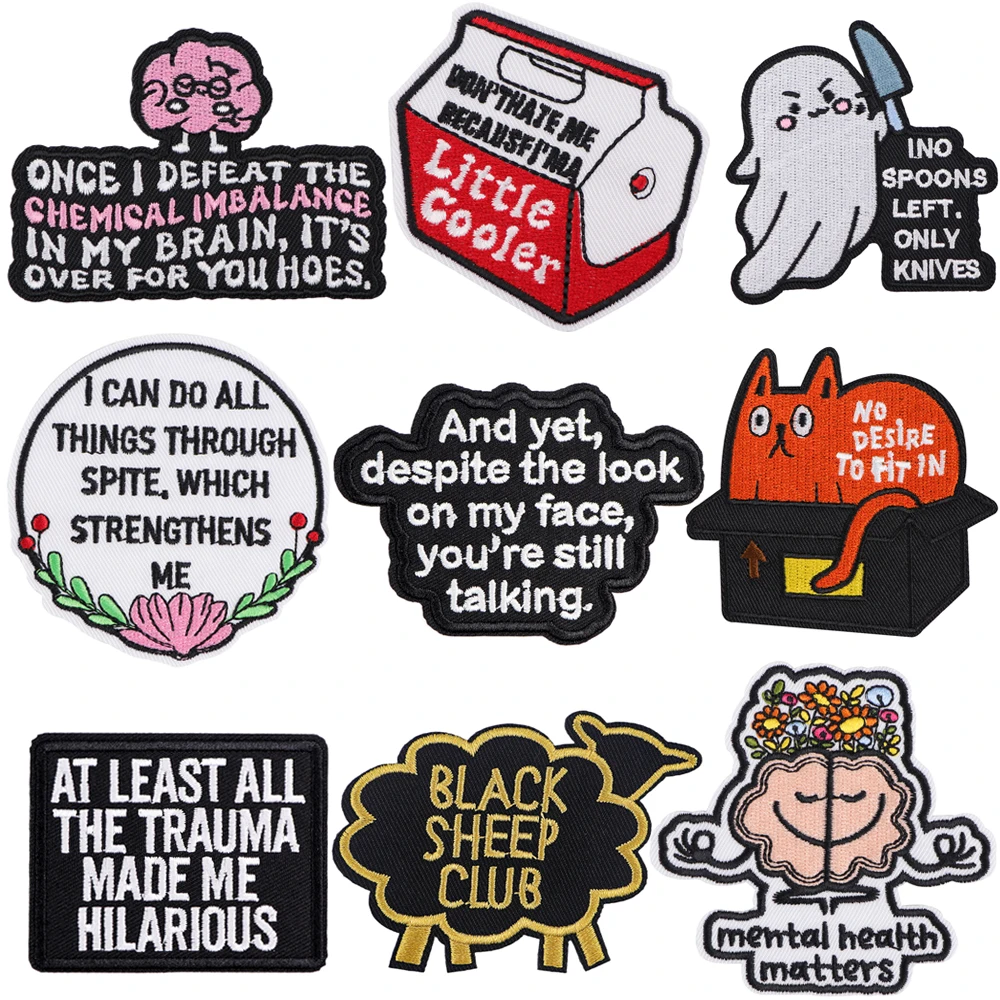 Нашивки с черной овечкой для одежды вышитая аппликация пришивания утюгом милая