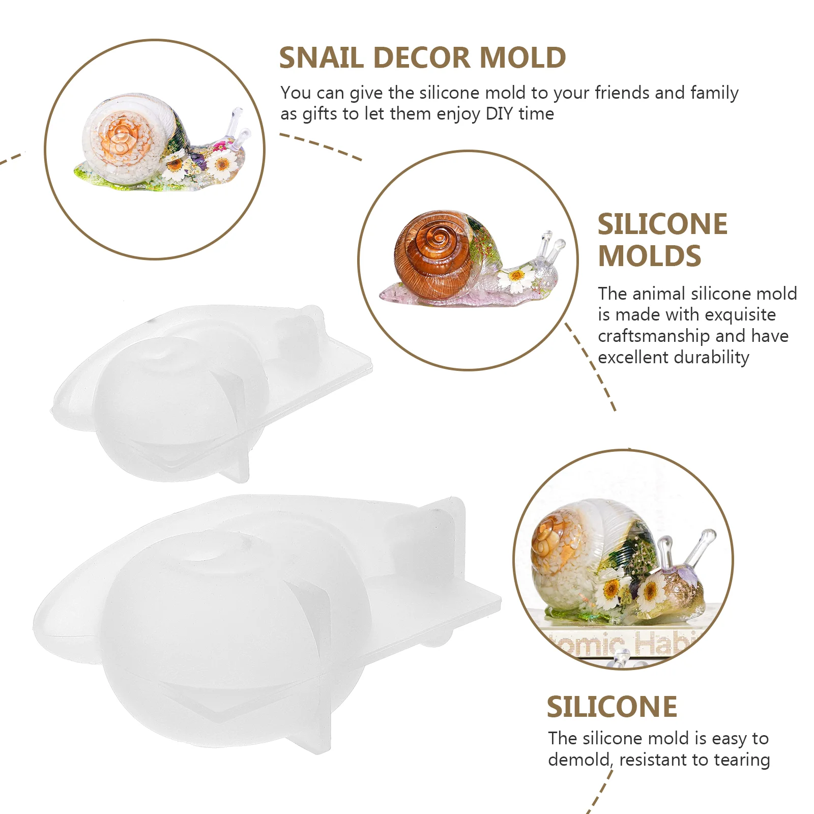 2 шт. форма для орнамента в виде животных улиток силиконовые формы смолы кулон
