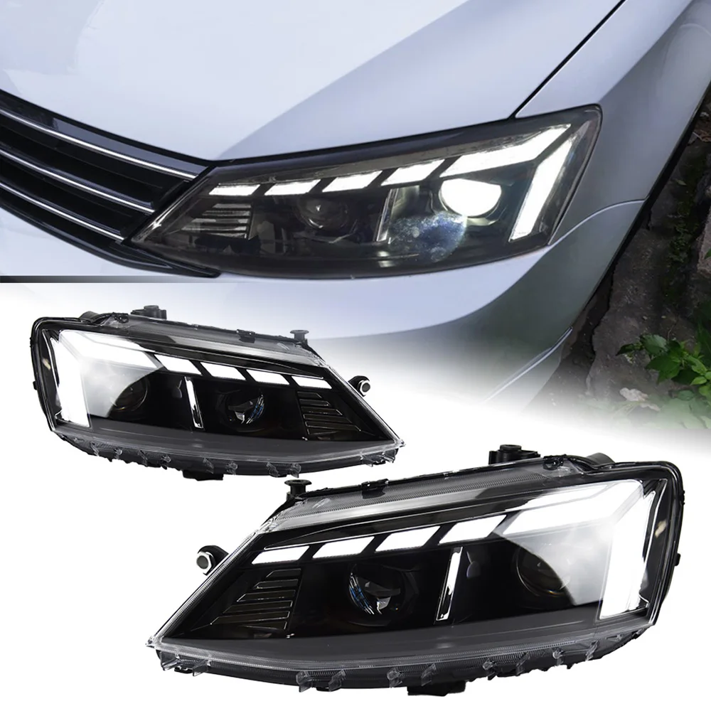 

Car Lamp for VW Jetta Headlights 2011-2019 MK6 LED Projector Lens Animation Dynamic Signal Headlights Drl Automotive Accessory