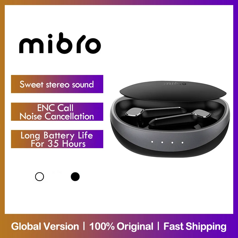 

Mibro S1 Wireless Bluetooth Headphones ENC Noise Cancelling TWS HD Microphone Earphones IPX5 Waterproof Sports Earbuds