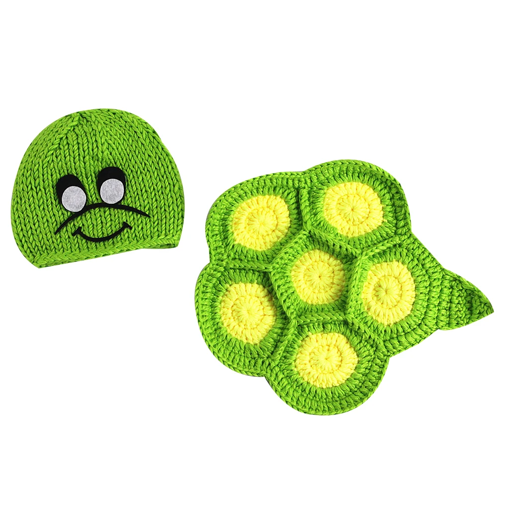 

Newborn Unisex Baby Turtle Style Knitted Wool Costume Outfits Photo Supplier Photography Prop