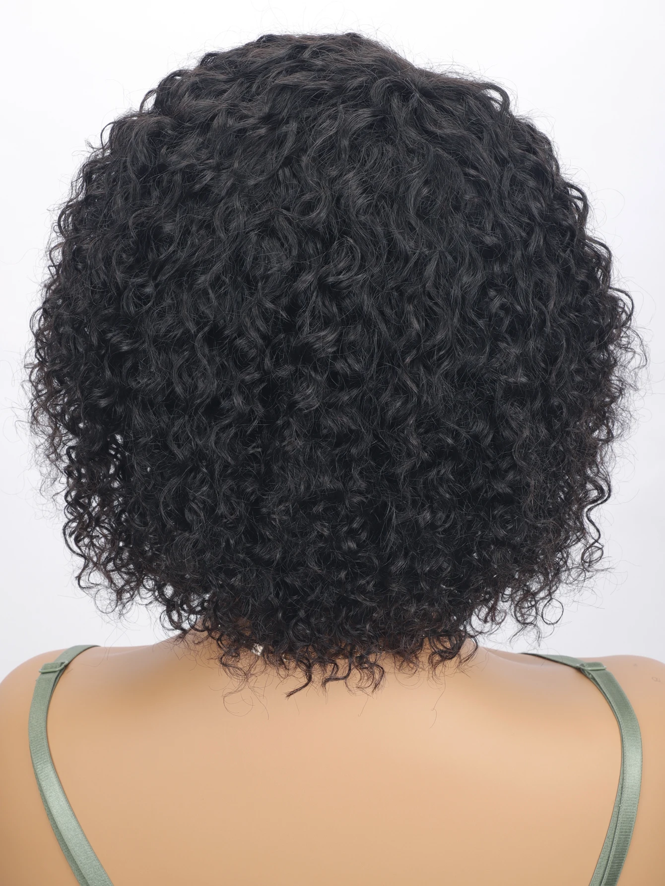 TNICE Натуральный Черный Вьющийся Афро Парик Короткие Вафляные Машинные Парики Из