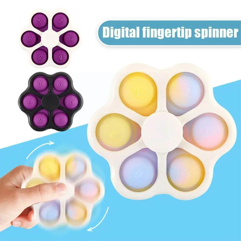 

Dimple Spinner Push Bubble Sensory Toy Anti Stress Toys Educational Relief Hand Early Kids Fidget Toy Audlt J7m9