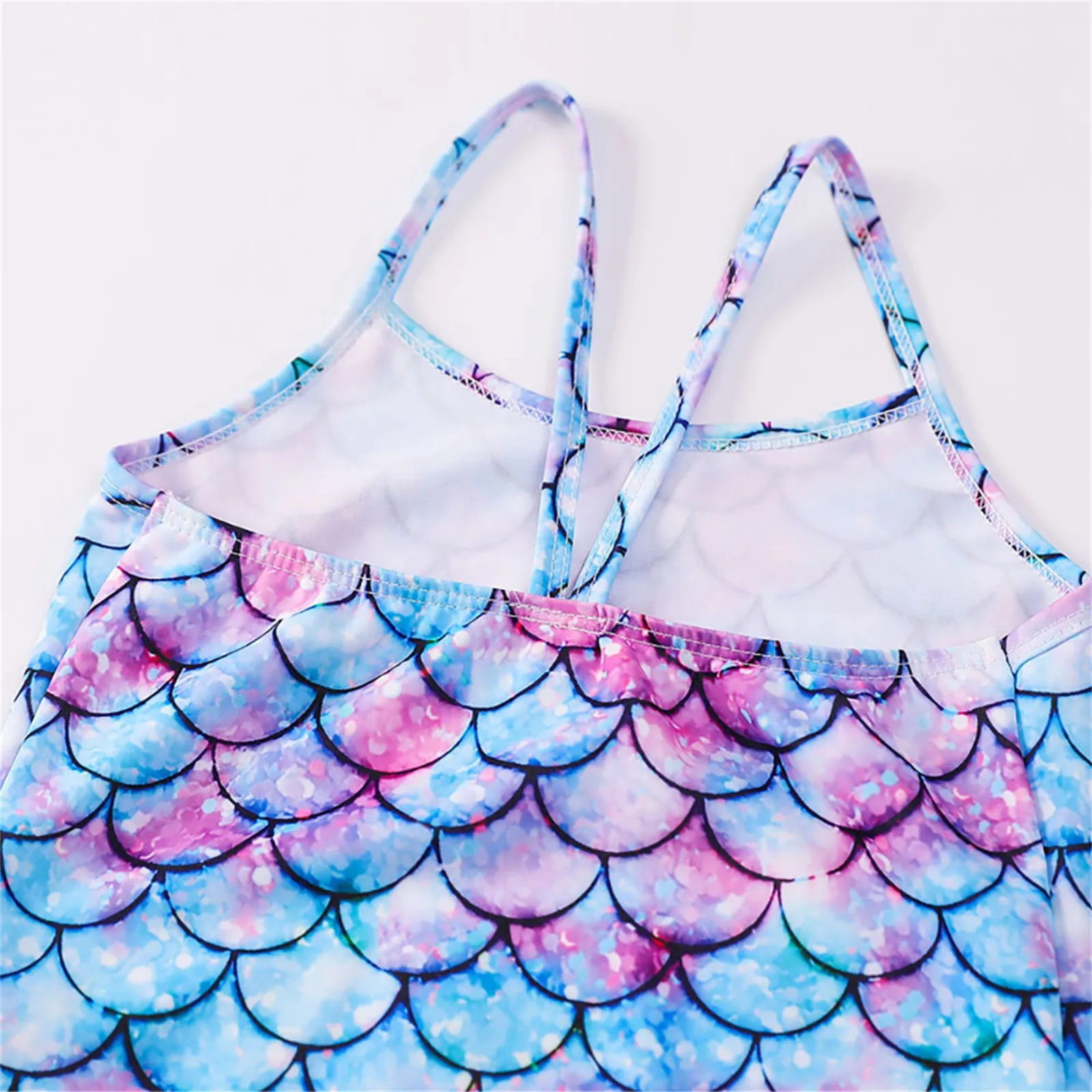 Женский цельный купальник-бикини с принтом русалки |