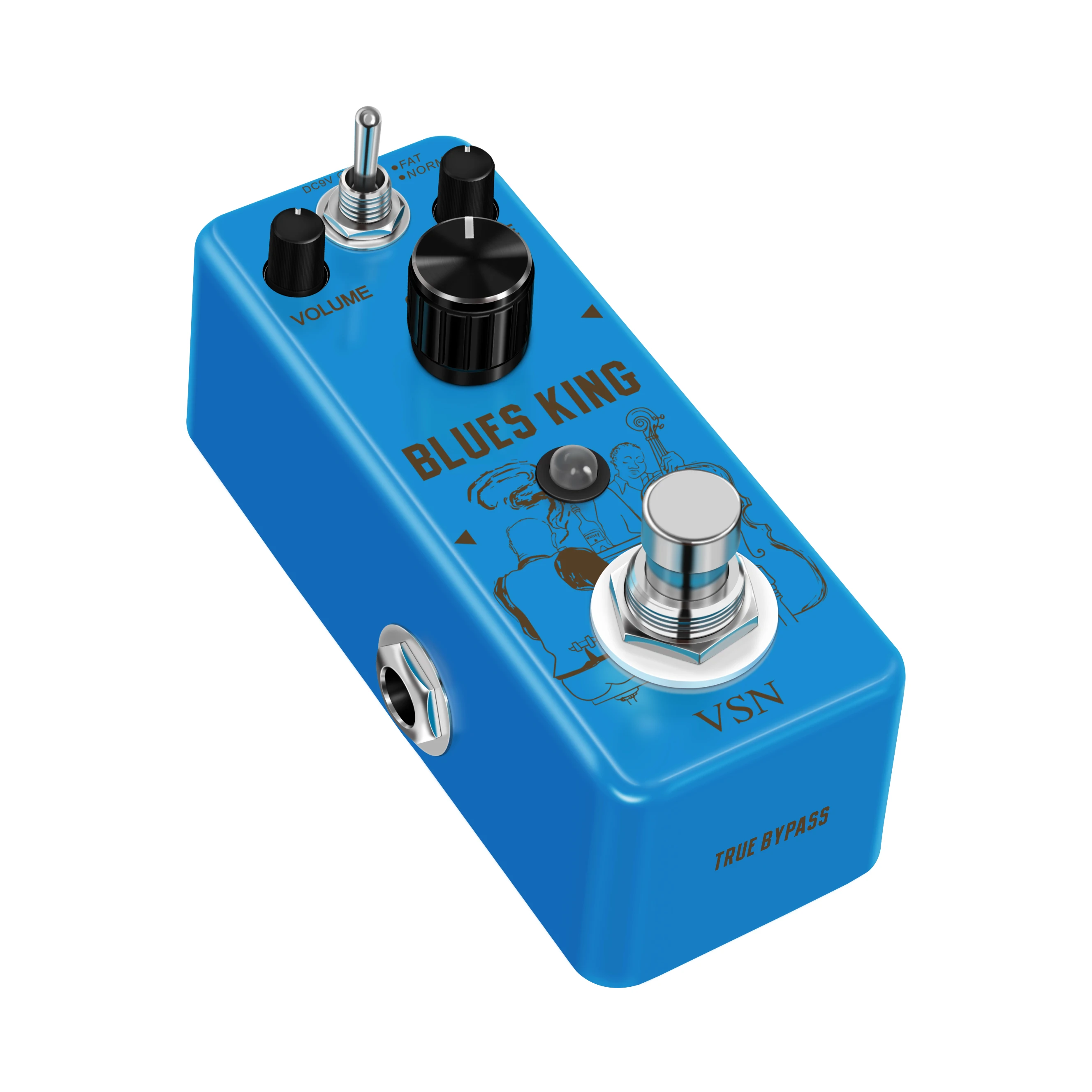 VSN LEF-321 Bluesy Blues Overdrive Guitar Effect Pedal Aluminum Alloy Shell True Bypass Guitar Parts & Accessories