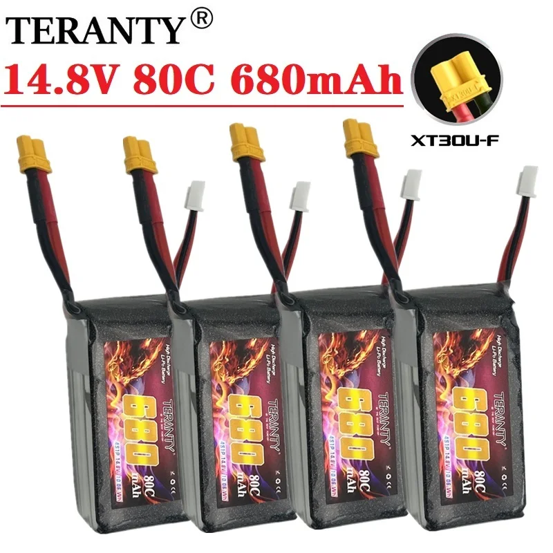 

TREANTY RC Quadcopter Lipo battery 14,8 V 680mAh 4S 80C/160C с фоторазъемом для FPV Cine BetaFPV Racing Drone Parts