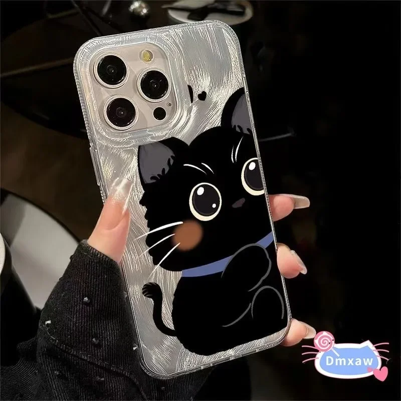 Мягкий чехол с мультяшным черным котом для Tecno Spark 20 Pro Plus 20C 10 10C 9 8C 5 4 Go Camon 30 19 16s 15 AIR