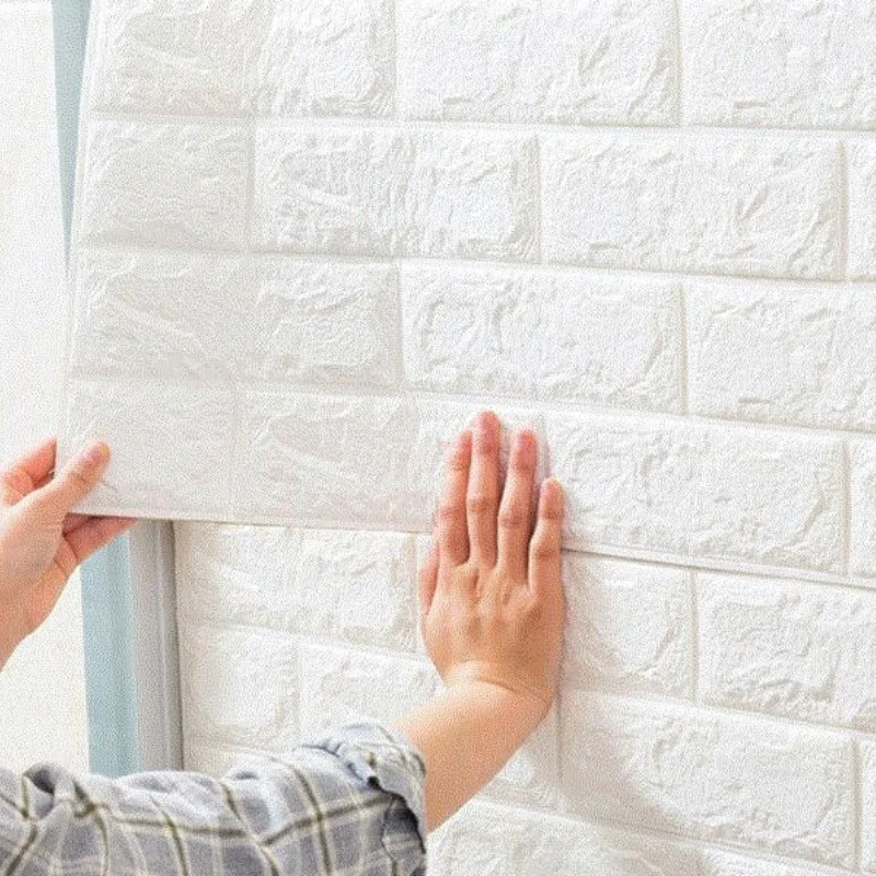 

12 PCS/ 3D DIY Decor Home Brick Wall Stickers Living Room Bedroom Waterproof Foam Adhesive Wallpaper Art home Wall Decals