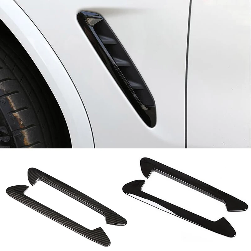 

For BMW X3 X4 G02 G01 18-21 Black Car Side Wing Air Flow Fender Intake Vent Decorate Cover Trim Car Interior Accessories