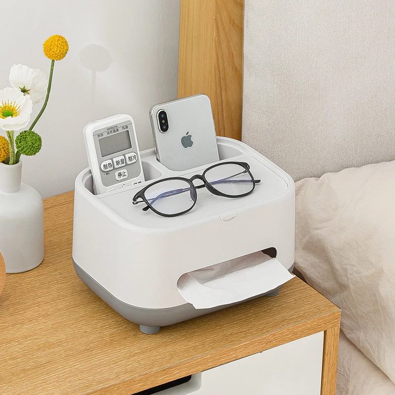 

1PCS Tissue Box Living Room Remote Control Desktop Storage Box Toilet Paper Box Household Storage Universal