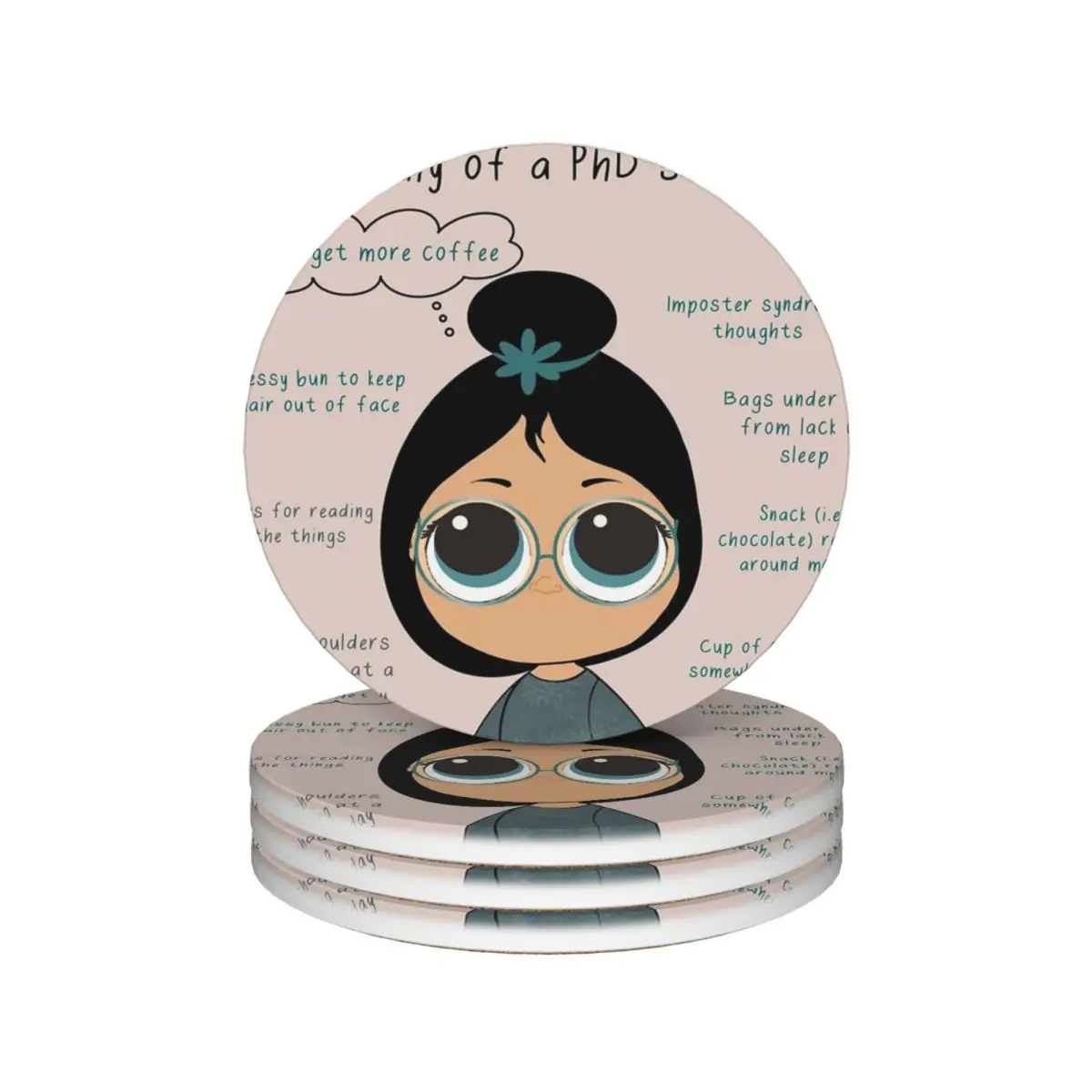 Анатомия студенческих керамических подставок PhD принадлежности для кухонного