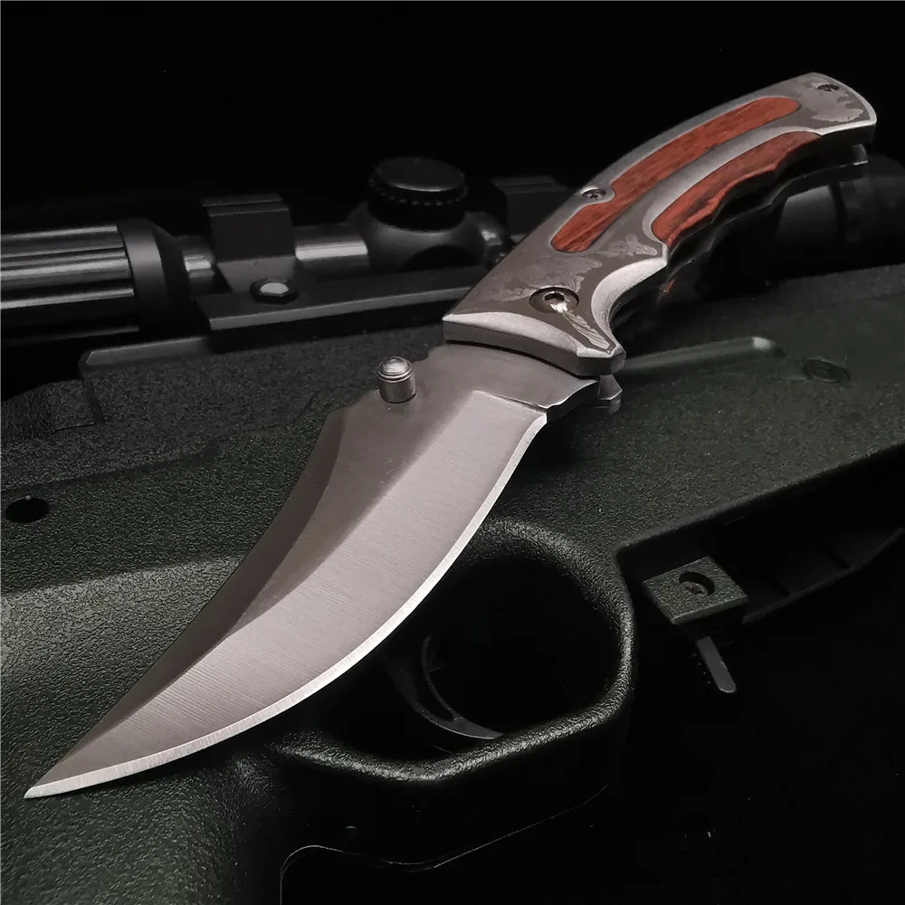 Фото Складной нож 58HRC карманный тактика выживания инструменты для кемпинга охоты и