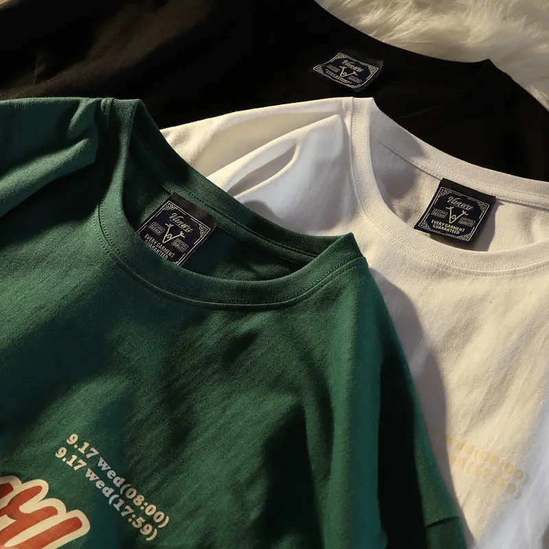 Футболка женская хлопковая черная с коротким рукавом в стиле Харадзюку летняя