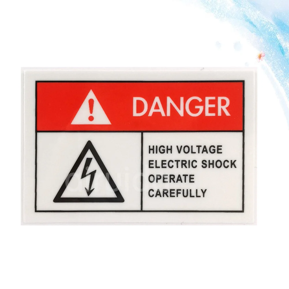 

10Pcs Sticker Adhesive Sign Safety Sign Warning Sticker for Road Shop Machine